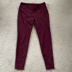 Size 4. The Limited. Drew Fit. Plum ankle zip pant.